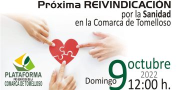 La Plataforma Pro Servicios de Tomelloso convoca una reivindicación por la Sanidad el próximo 9 de octubre