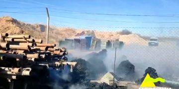 Hallan un cadáver en un incendio de gomas y neumáticos producido en un cercado de Almagro