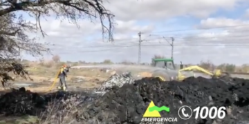 Los bomberos de Tomelloso extinguen dos incendios en Argamasilla de Alba y Cinco Casas