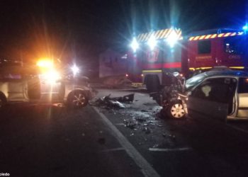 Cinco jóvenes de entre 19 y 23 años resultan heridos tras chocar con sus vehículos en la carretera TO-2515 de Toledo
