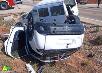 Dos heridos en una colisión entre una furgoneta y un turismo en la carretera CM-420 de Campo de Criptana