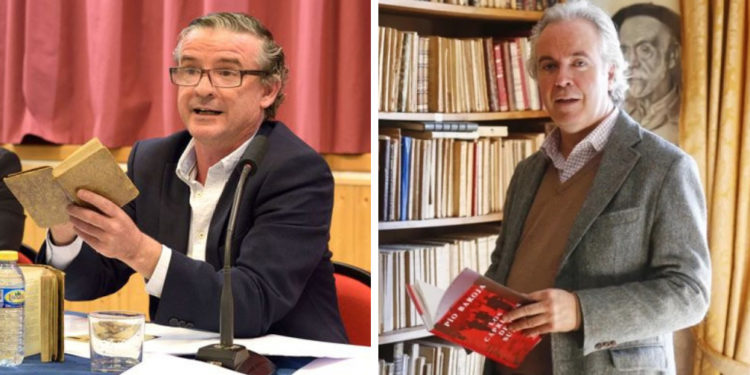 Jaime Quevedo, pregonero y Pío Caro Baroja Jaureguialzo, mantenedor de la Feria y Fiestas de Tomelloso 2023