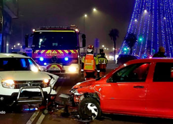 Un aparatoso accidente en Talavera de la Reina eleva a dos los accidentes de la primera parte de Navidad en Castilla-La Mancha