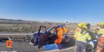 Siete heridos tras un choque en cadena en Toledo, accidente más grave de la primera parte de la Navidad en Castilla-La Mancha