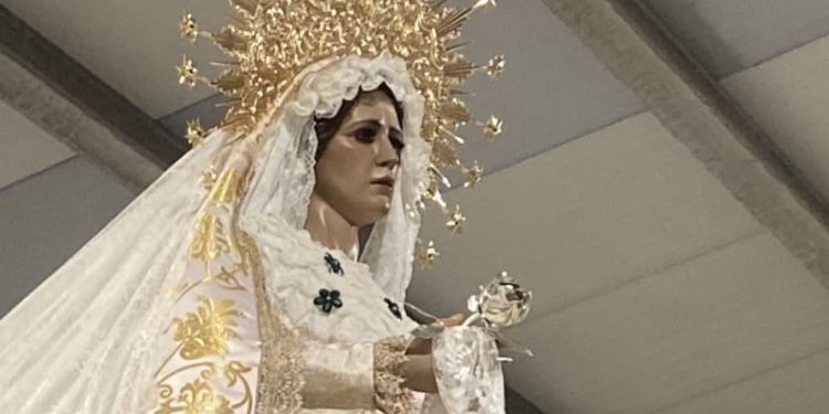 Suspendida por la lluvia la procesión de la Virgen de la Aurora de este Domingo de Resurrección en Tomelloso