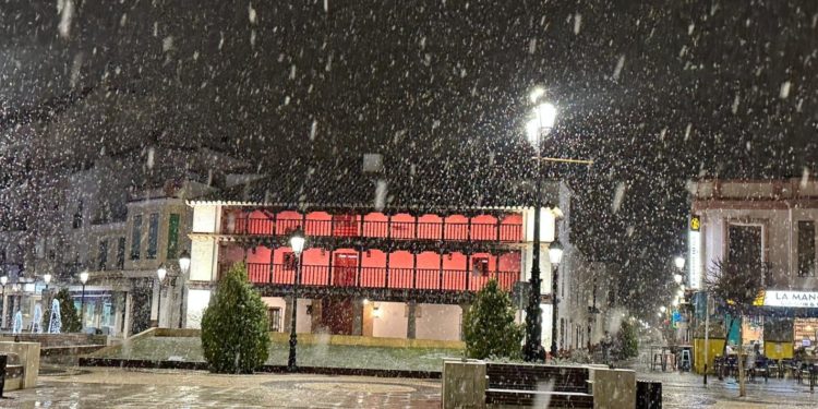 Nieva en Tomelloso