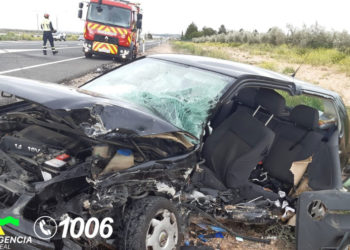 Cinco heridos, dos de ellos menores de edad, en un aparatoso accidente en Herencia