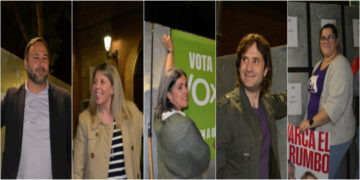 La pegada de carteles da el pistoletazo de salida a la campaña de las Elecciones Europeas de PP, PSOE, VOX, Podemos y Sumar en Tomelloso