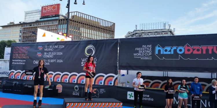 Las tomelloseras Inmaculada García y Clara Serna se alzan con el segundo y cuarto premio de la primera Copa del Mundo de Patinaje en Italia