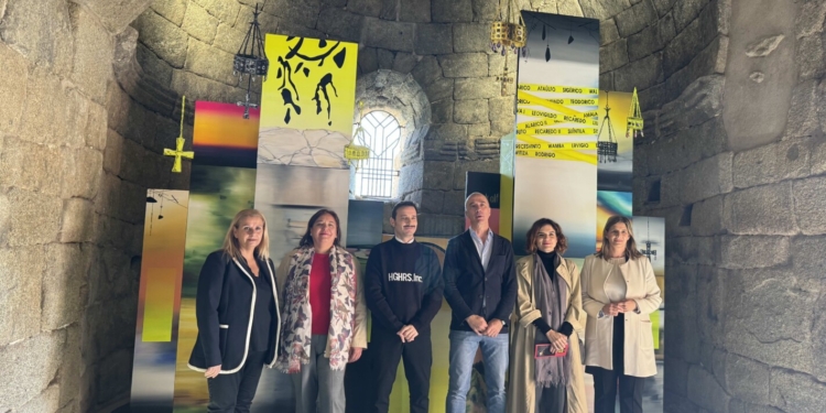 El pintor manchego Jesús Calzada expone sus «Retablos Vaciados» en el imponente yacimiento de Santa María de Melque de Toledo