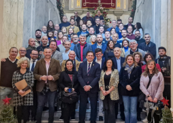 Miguel Ángel Valverde sugiere a la Prensa provincial en el tradicional encuentro navideño que refleje también las cosas positivas de los pueblos