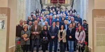 Miguel Ángel Valverde sugiere a la Prensa provincial en el tradicional encuentro navideño que refleje también las cosas positivas de los pueblos