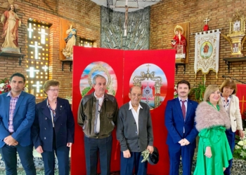 El artista Jesús Calzada presenta dos obras sacras para la Hermandad de San Lorenzo Mártir, patrón de su pueblo natal.