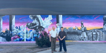 El artista manchego Jesús Calzada inaugura su segundo mural para el Gobierno de La Rioja 
