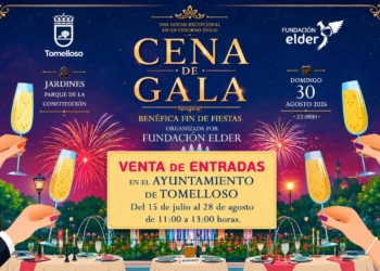 A la venta en el Ayuntamiento de Tomelloso las entradas para la Cena de Gala de la Feria y Fiestas 2026 a beneficio de Fundación Elder