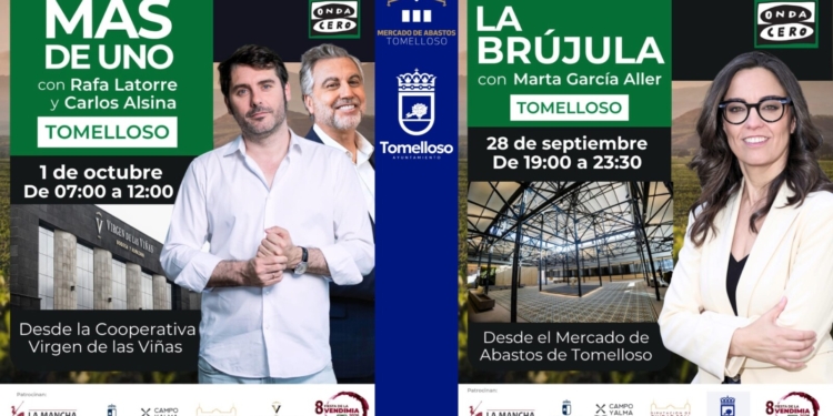 Tomelloso será protagonista en la radio nacional con la emisión en directo de dos programas de Onda Cero