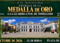 La Guardia Civil de Tomelloso recibirá la Medalla de Oro de la ciudad el próximo sábado 17 de octubre en un acto en la Plaza de España
