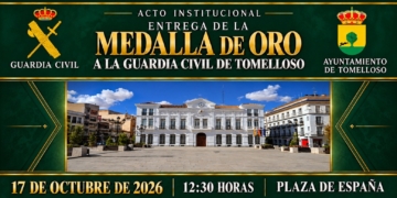 La Guardia Civil de Tomelloso recibirá la Medalla de Oro de la ciudad el próximo sábado 17 de octubre en un acto en la Plaza de España
