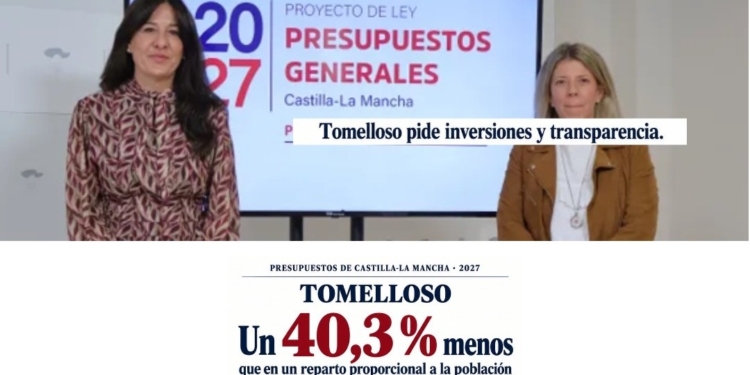 El Partido Popular de Tomelloso denuncia que la ciudad recibe un 40% menos de inversión del gobierno regional respecto a su peso poblacional